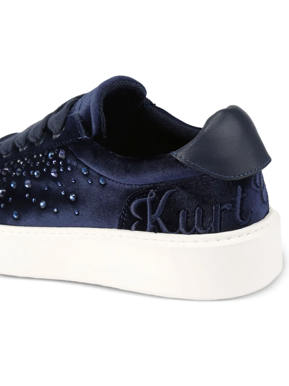Kurt Geiger London Albion Retro sneakers verfraaid met kristallen Blauw