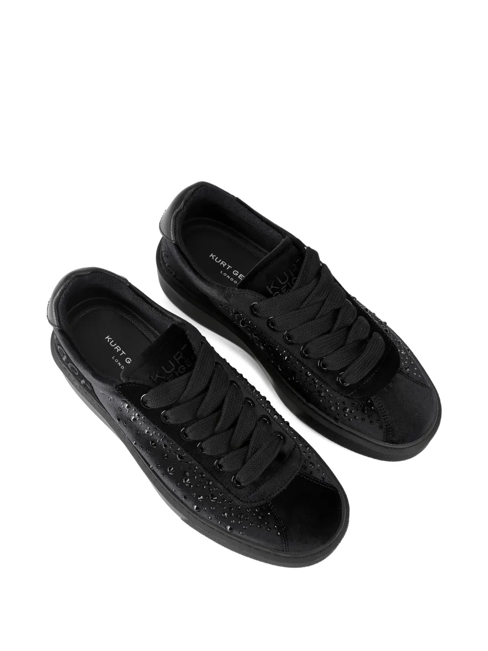 Kurt Geiger London Albion Retro sneakers verfraaid met kristallen Zwart