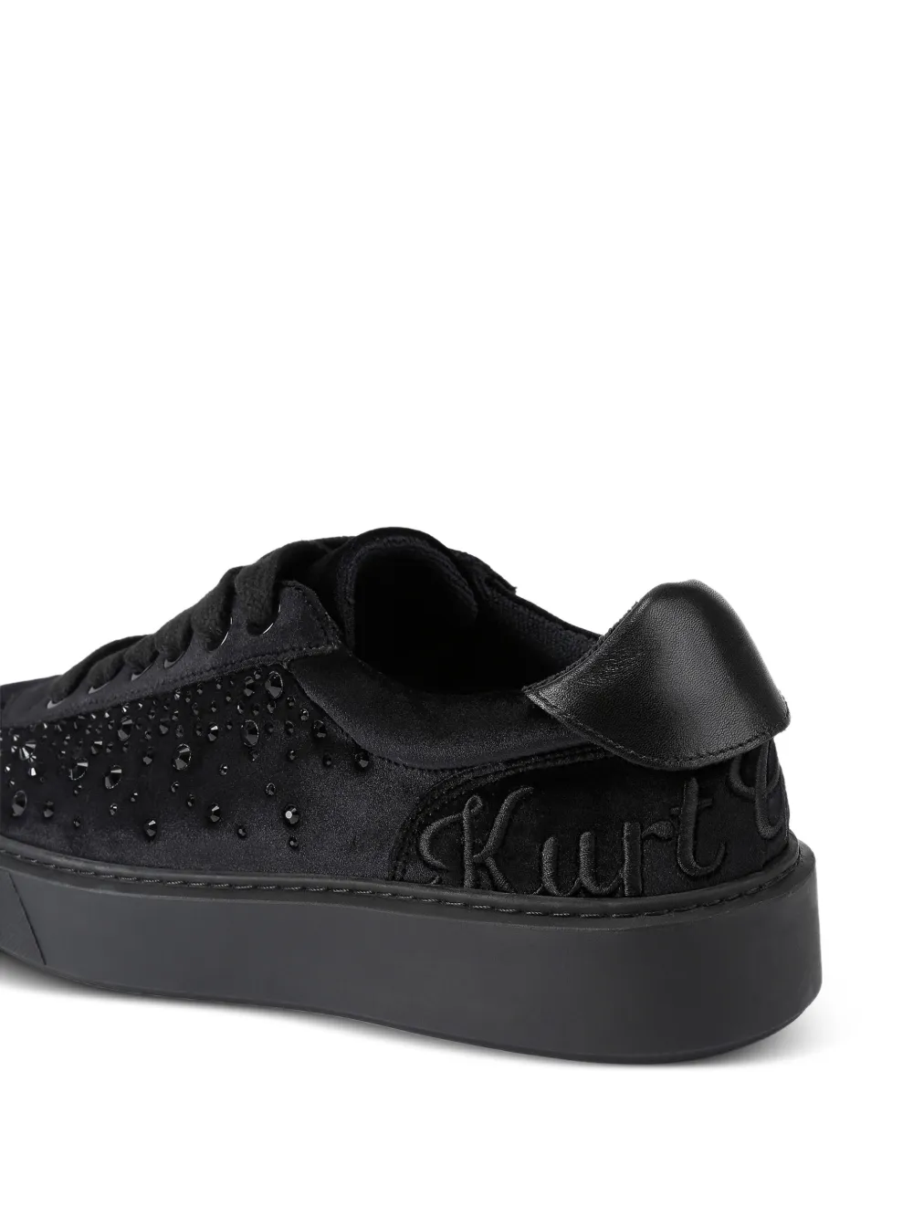 Kurt Geiger London Albion Retro sneakers verfraaid met kristallen Zwart