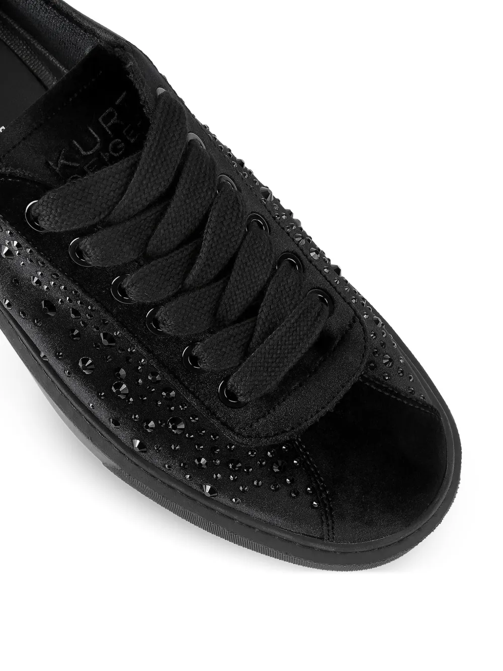 Kurt Geiger London Albion Retro sneakers verfraaid met kristallen Zwart