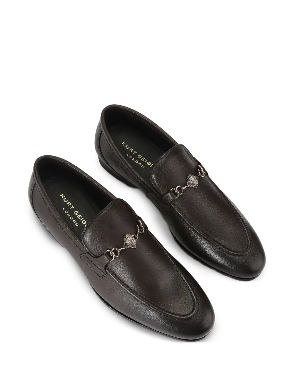 Kurt Geiger London Horsebit bewerkte loafers Bruin