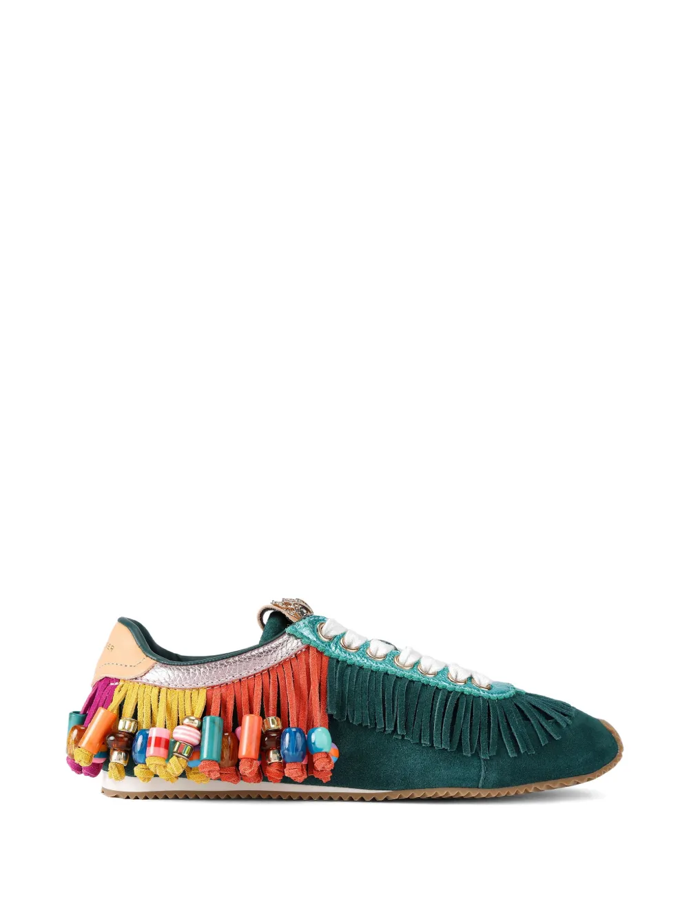 Kurt Geiger London Sneakers met kwastje en kralen Groen