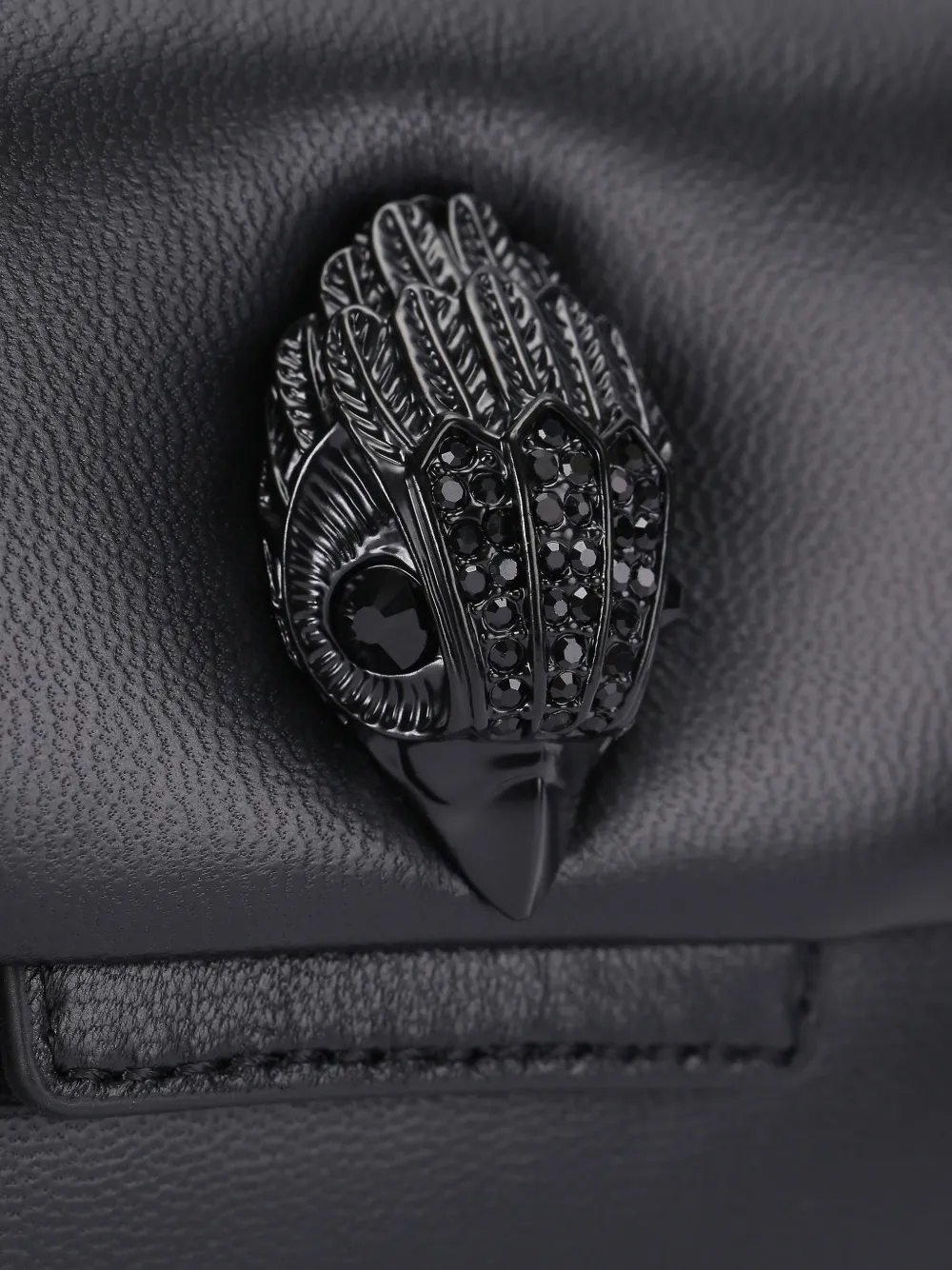 Mini Crystal Eagle Leather Oxford Cross Body Bag