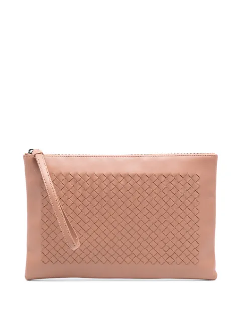 Bottega Veneta Pre-Owned 2012-2025 Nappa Intrecciato Zip Wristlet Pouch clutch bag