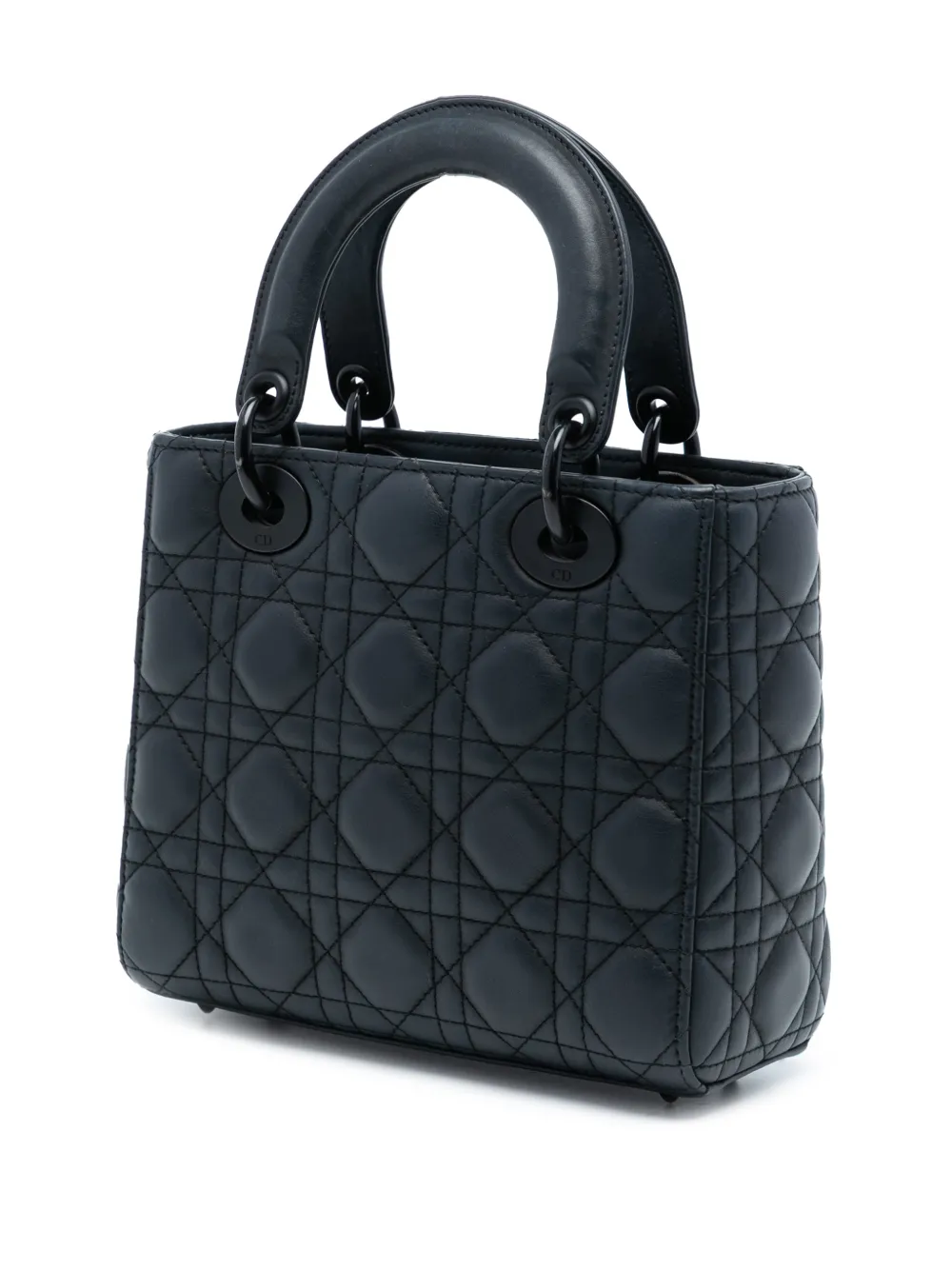 Christian Dior Pre-Owned 2020 Small Ultra Matte Calfskin Cannage My ABCDior Lady Dior satchel - Nero