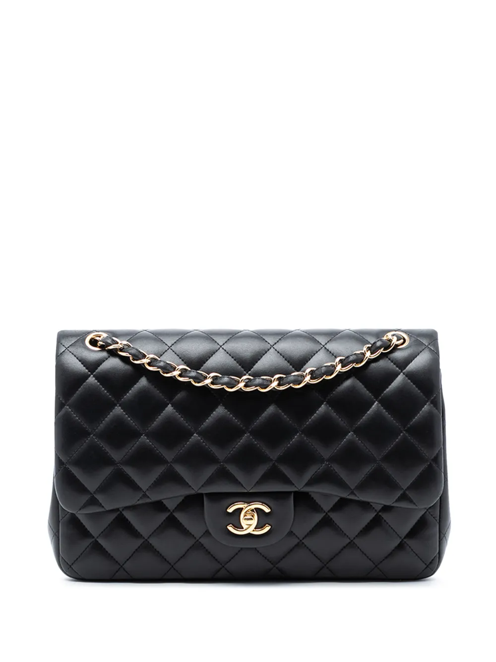 CHANEL Pre-Owned 2011 Jumbo Classic Lambskin Double Flap shoulder bag - Nero