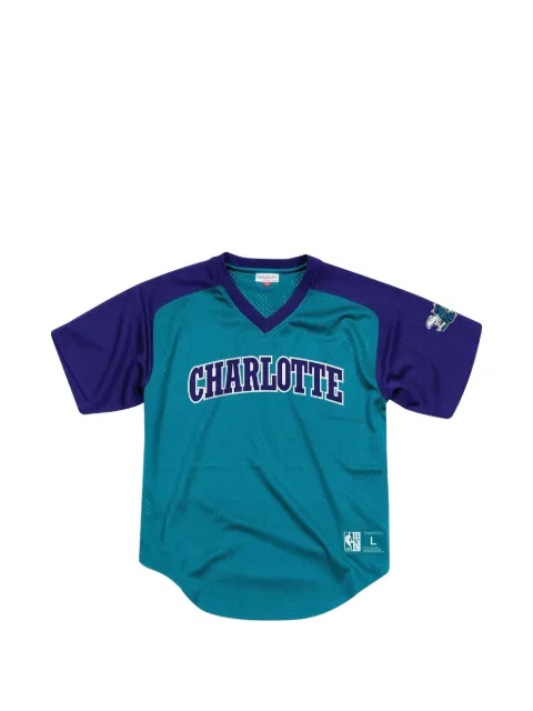 Mitchell & Ness  NBA Final Seconds Charlotte Hornets V-neck T-shirt 