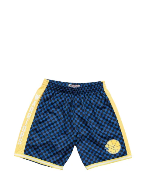 Mitchell & Ness NBA Golden State Warriors checked swingman shorts