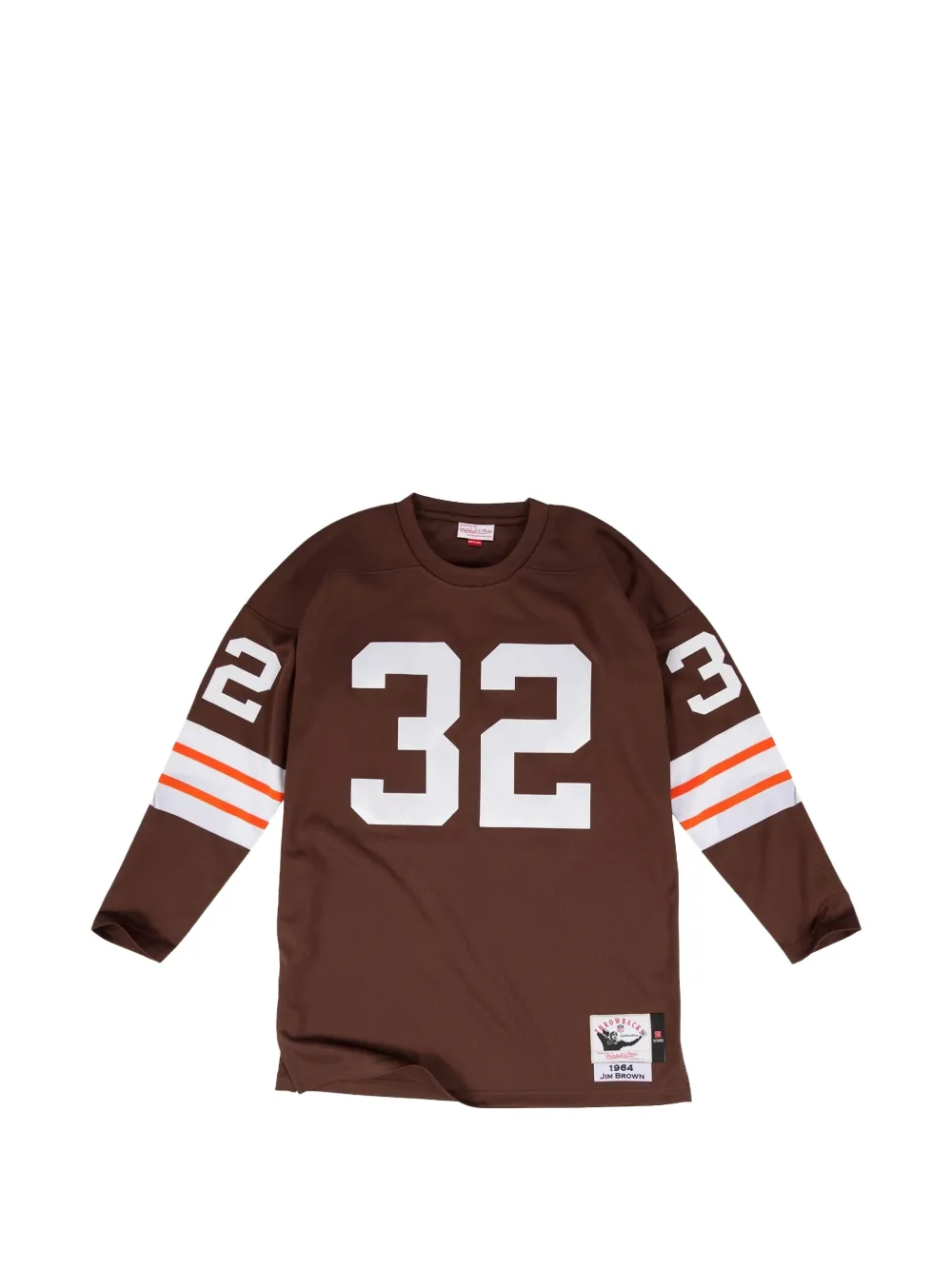 Mitchell & Ness T-shirt a maniche lunghe NFL Jim Brown "1964 Cleveland Browns" - Marrone