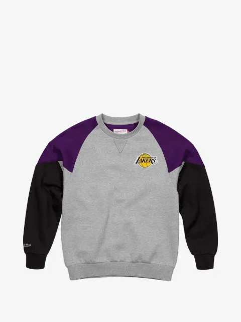 Mitchell & Ness سويت شيرت NBA "لوس أنجيلوس لايكرز" متباين الألوان برقبة مستديرة
