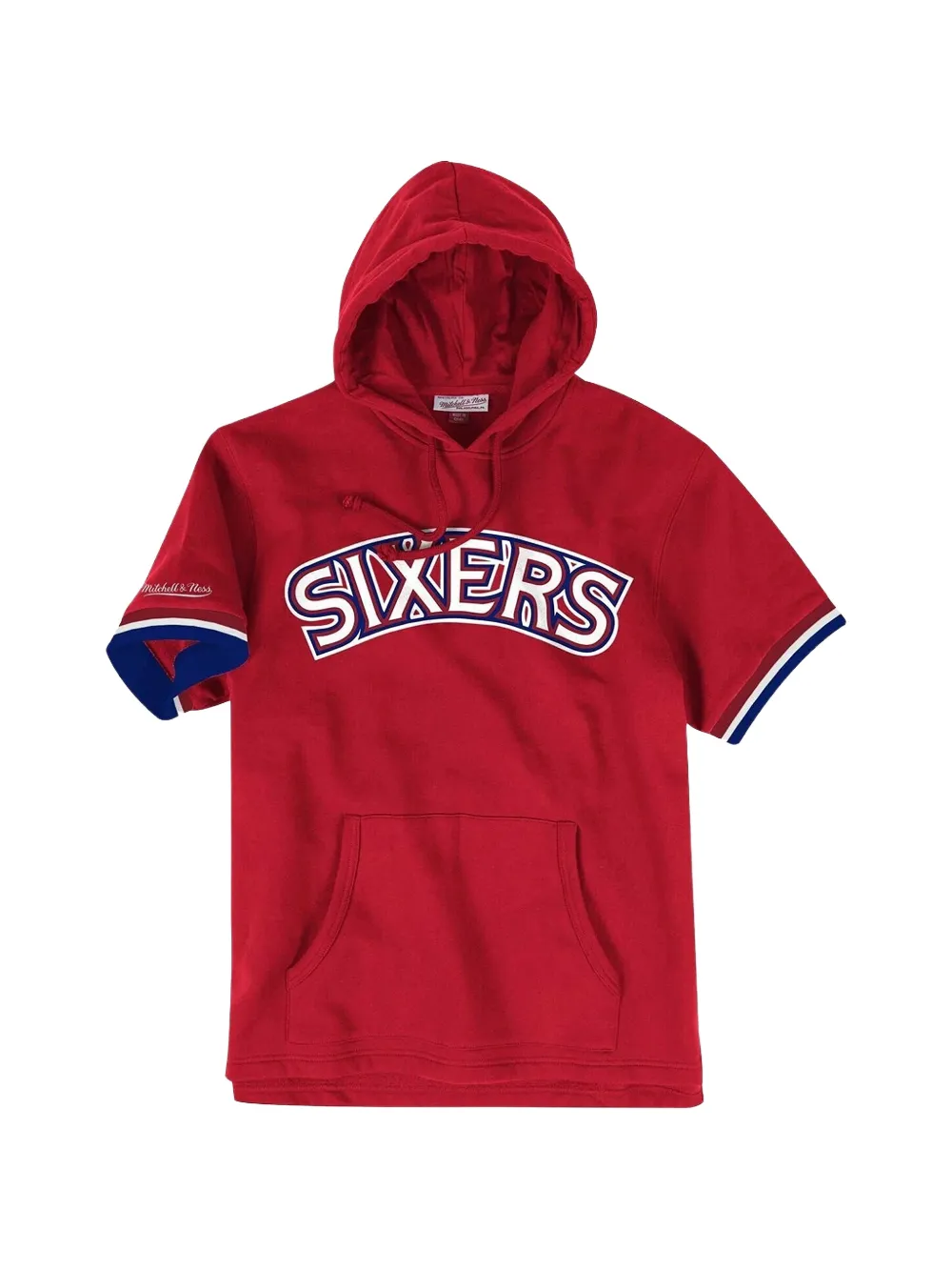 Mitchell & Ness Felpa NBA Philadelphia 76ers con cappuccio - Rosso