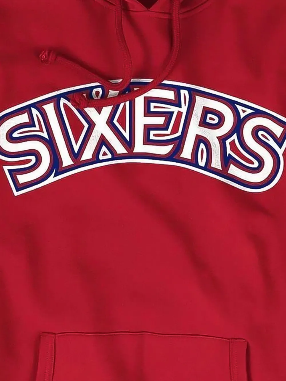 Mitchell & Ness NBA Philadelphia 76ers hoodie met korte mouwen Rood