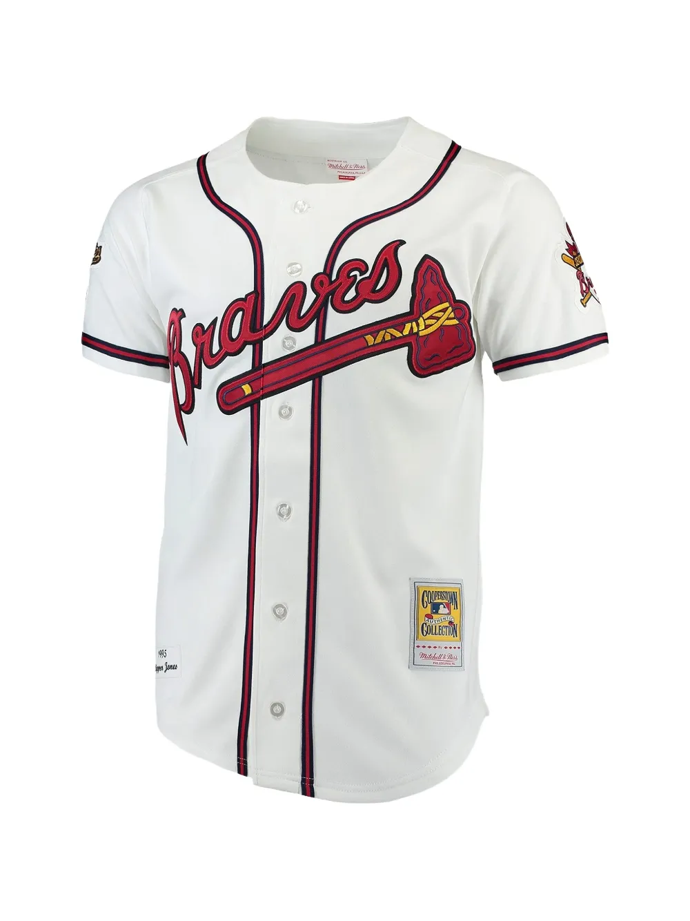 Mitchell & Ness T-shirt Chipper Jones Home - Bianco