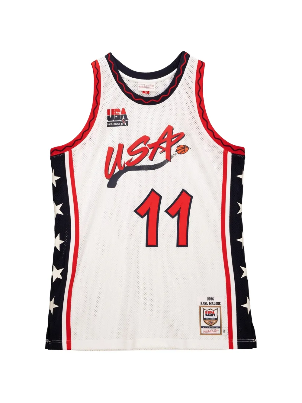 Mitchell & Ness Canotta Karl Malone Authentic - Bianco