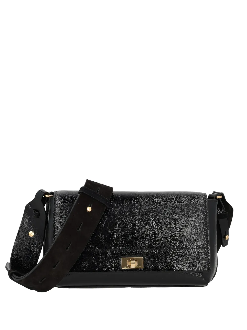 Anya Hindmarch Mortimer flap crossbody bag - Nero