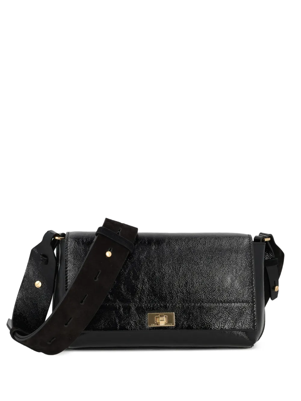 Anya Hindmarch Mortimer flap crossbody bag - Nero