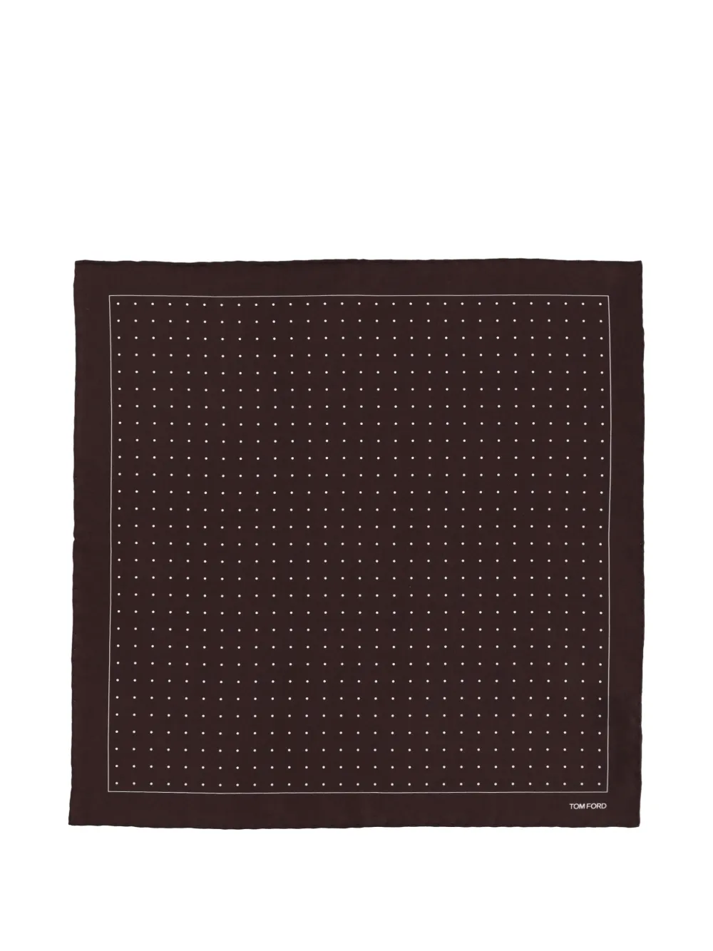 TOM FORD dotted border pocket square - Rosso