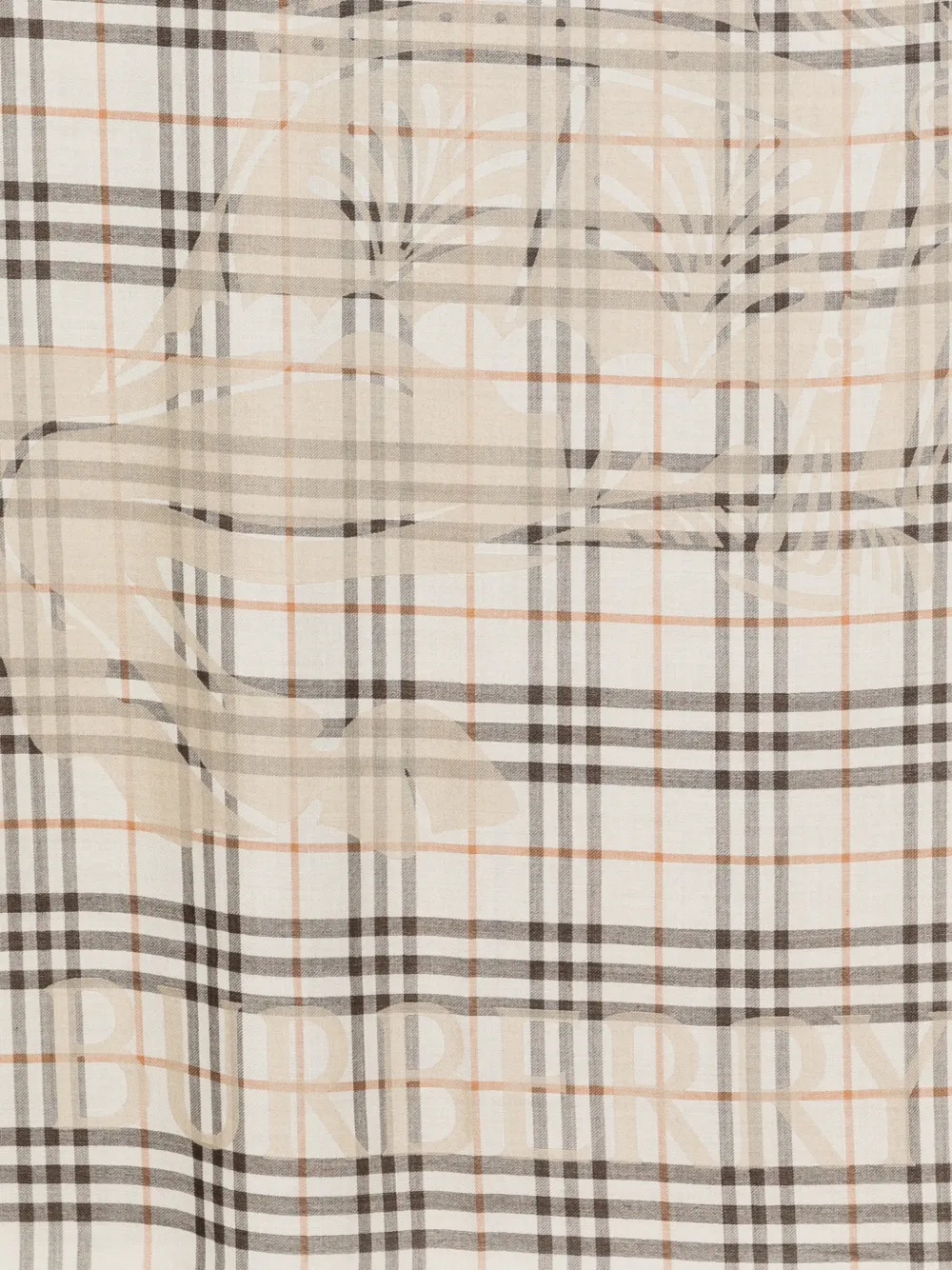 Burberry checked fringed scarf - Beige