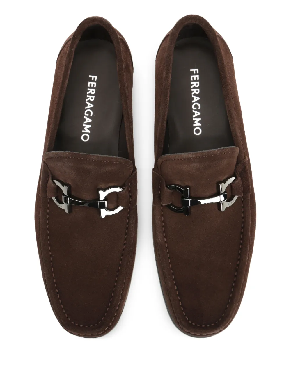 Ferragamo Slip-on schoenen met detail Bruin
