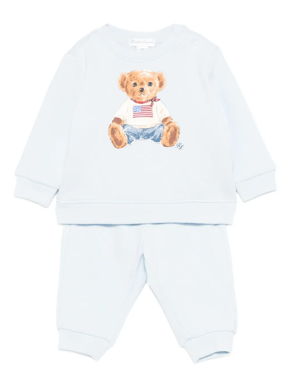 POLO RALPH LAUREN KIDS teddy-print trouser sets - Blu