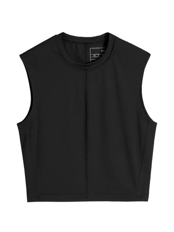 ヨウジヤマモト　FZ-T51-008 ノースリーブカットソー Y-3 x Yohji Yamamoto ノースリーブ トップ | ブラック | FARFETCH JP