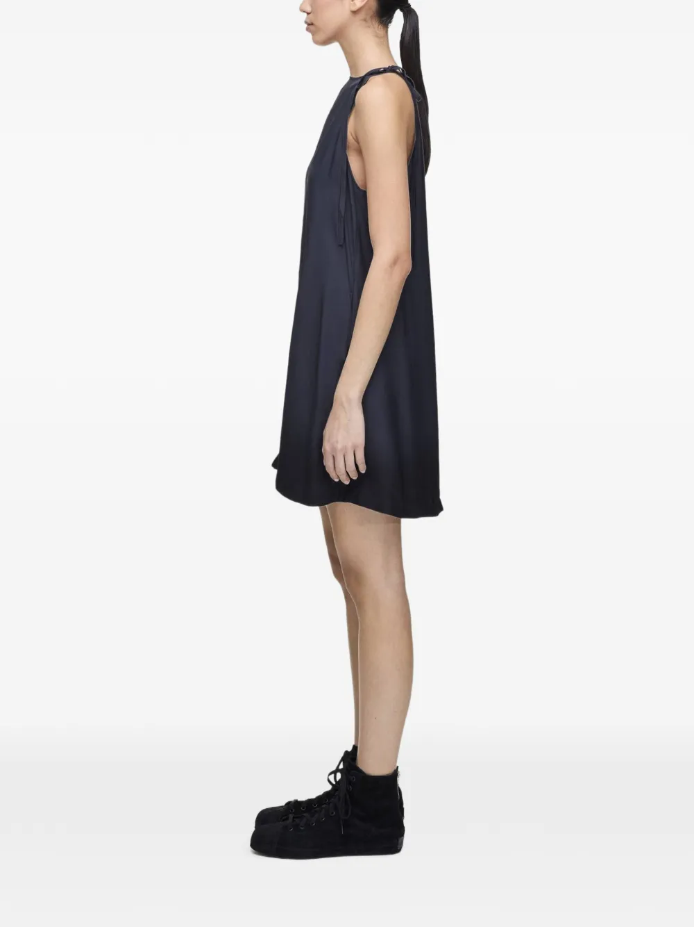 Y-3 Mouwloze mini-jurk met ombré-effect Grijs