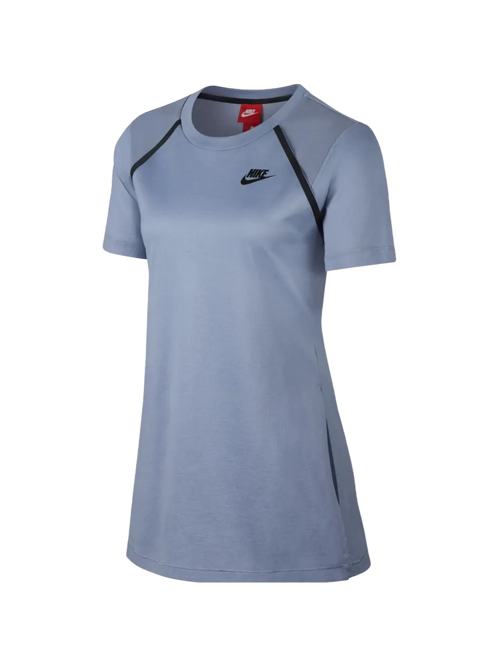 Nike bonded-detail T-shirt - Blau