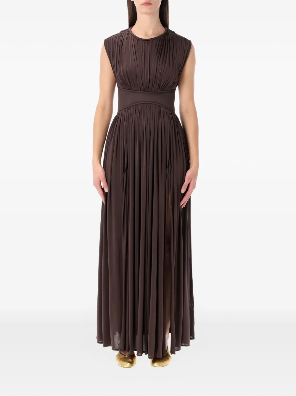 ZIMMERMANN Hypnotic Column pleated dress - Braun