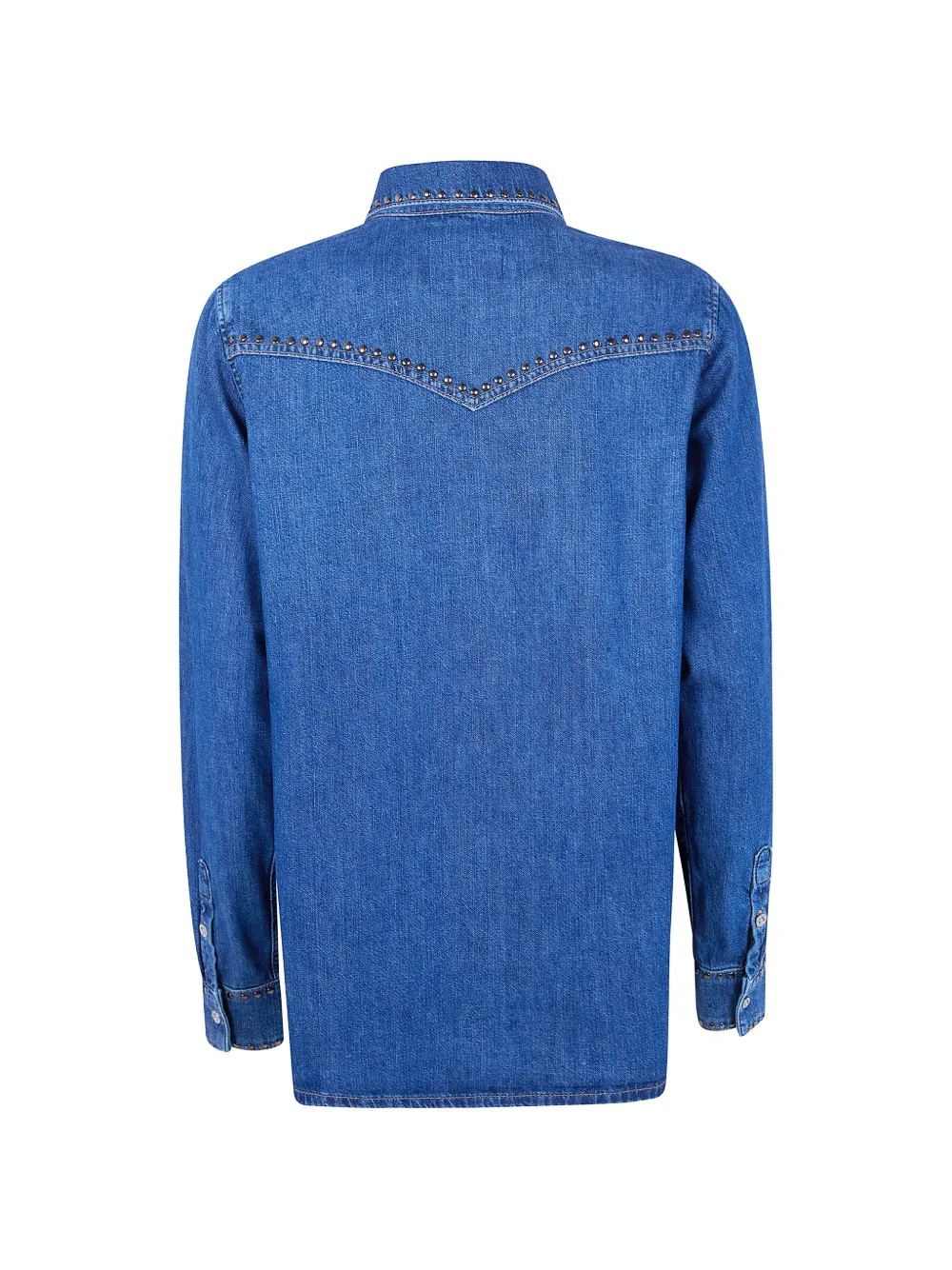 7 For All Mankind studded-details chest-pocket shirt - Blauw