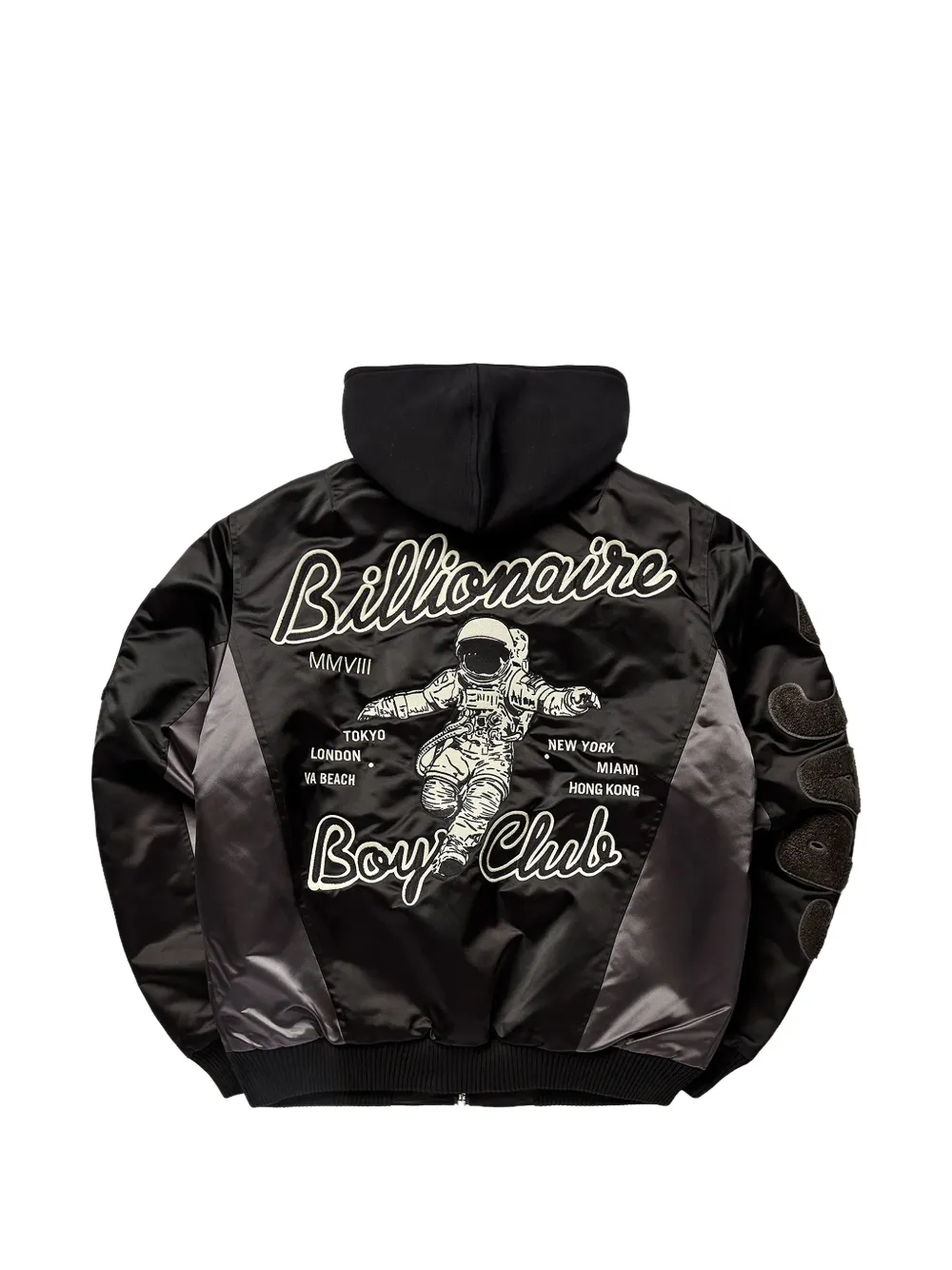 Billionaire Boys Club Space Suit bomberjack met capuchon Zwart