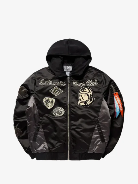 Billionaire Boys Club space suit hooded bomber jacket