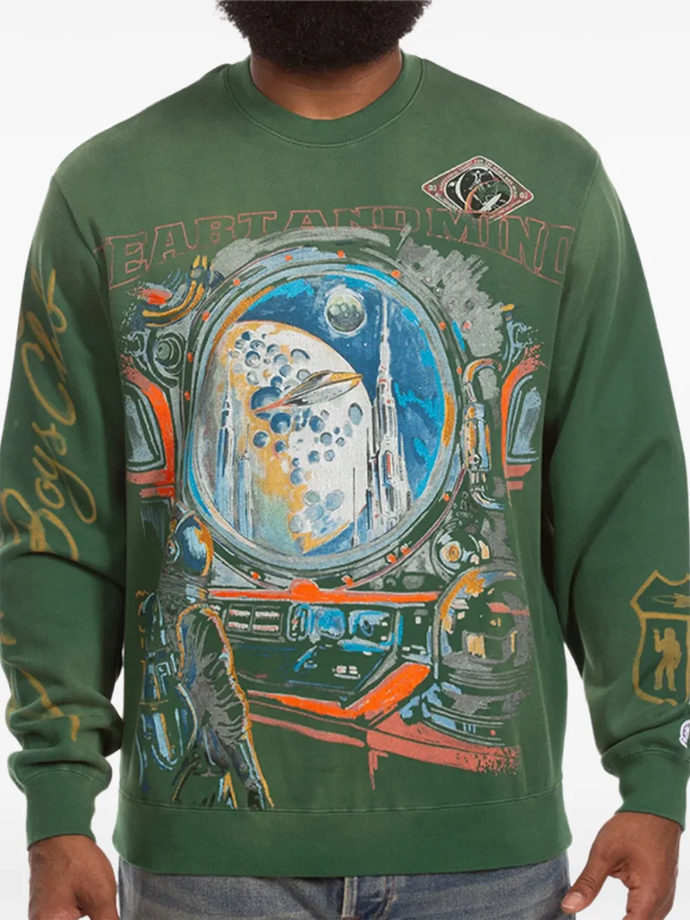Billionaire Boys Club Explore printed long-sleeve sweatshirt - Grün