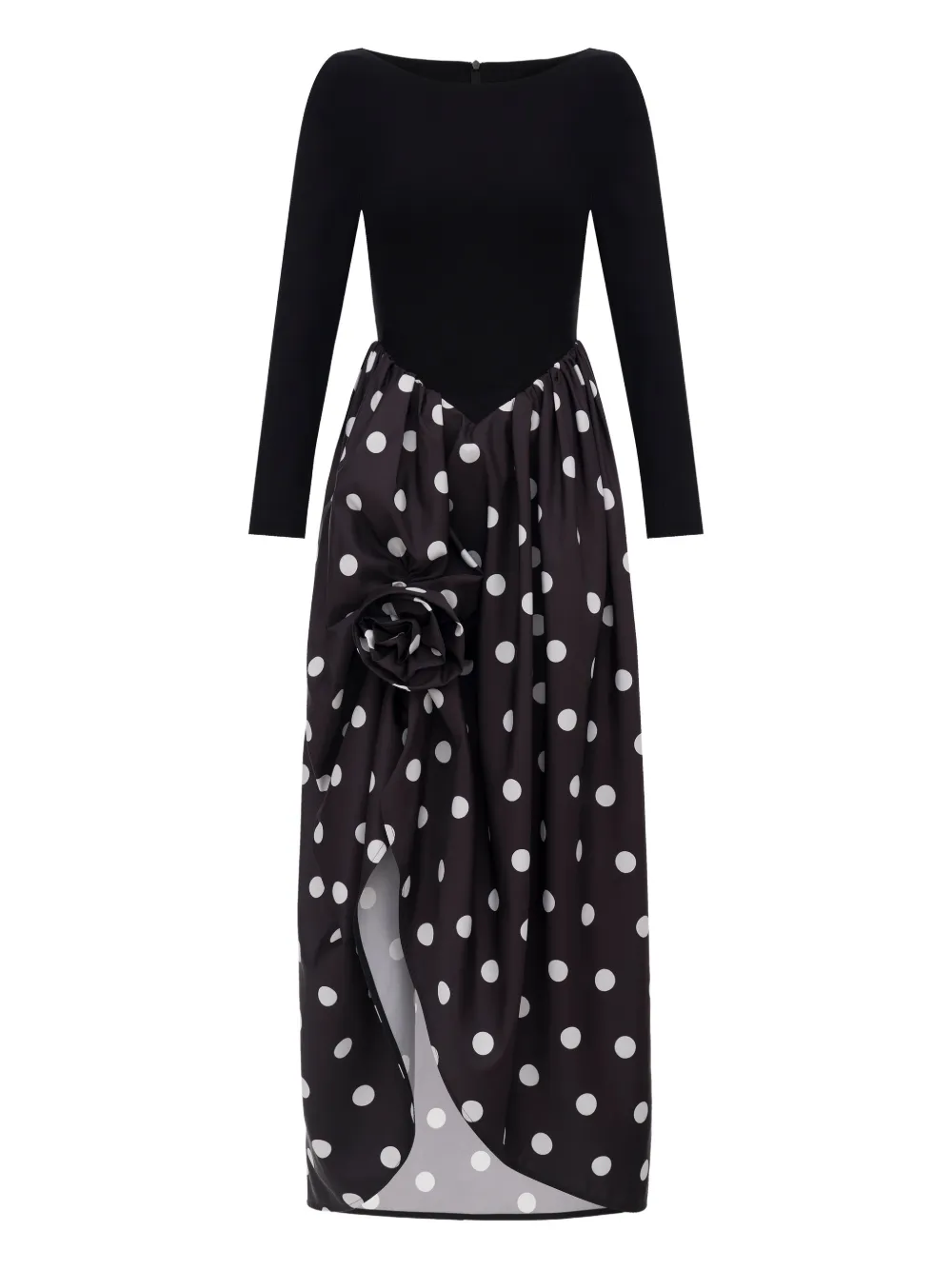 Sleeper Aurora polka-dot maxi dress - Nero