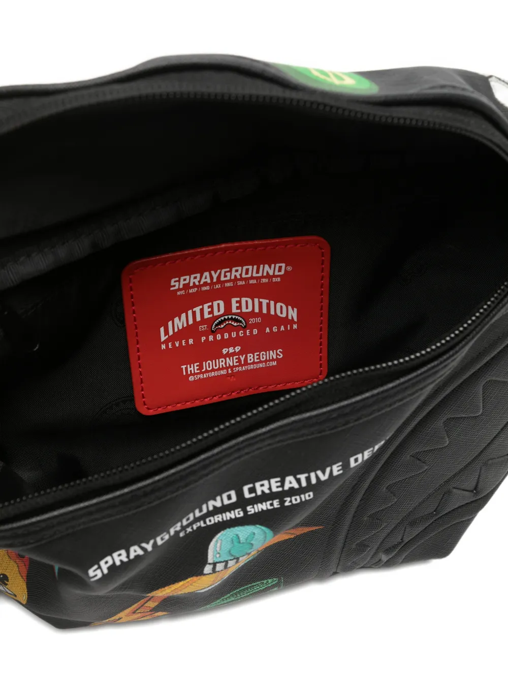 sprayground kid Heuptas met grafische print Zwart