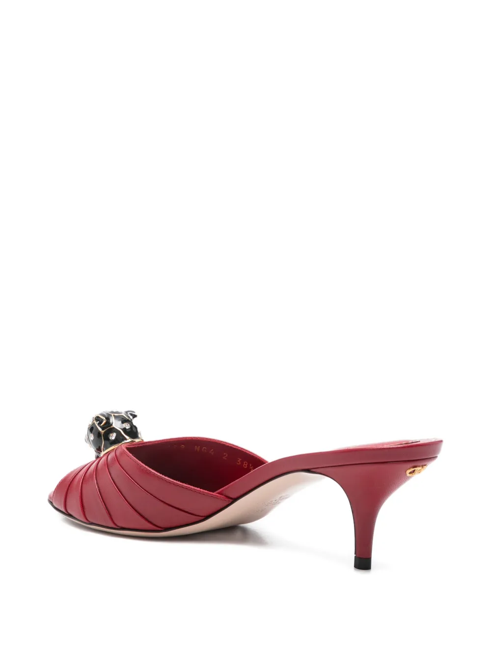 Valentino Garavani embellishment pleated sandals Rood
