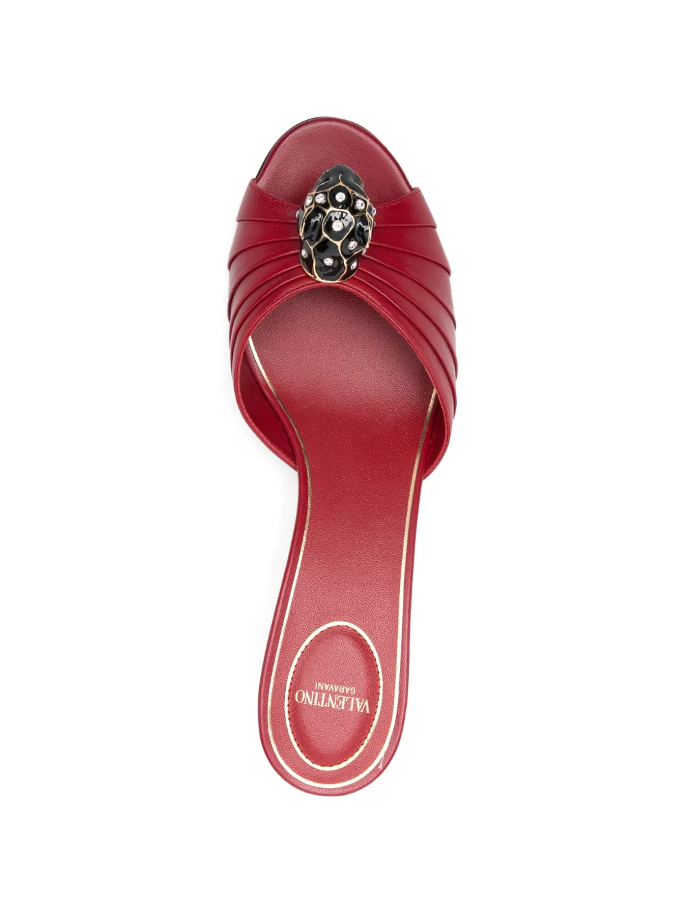 Valentino Garavani embellishment pleated sandals Rood