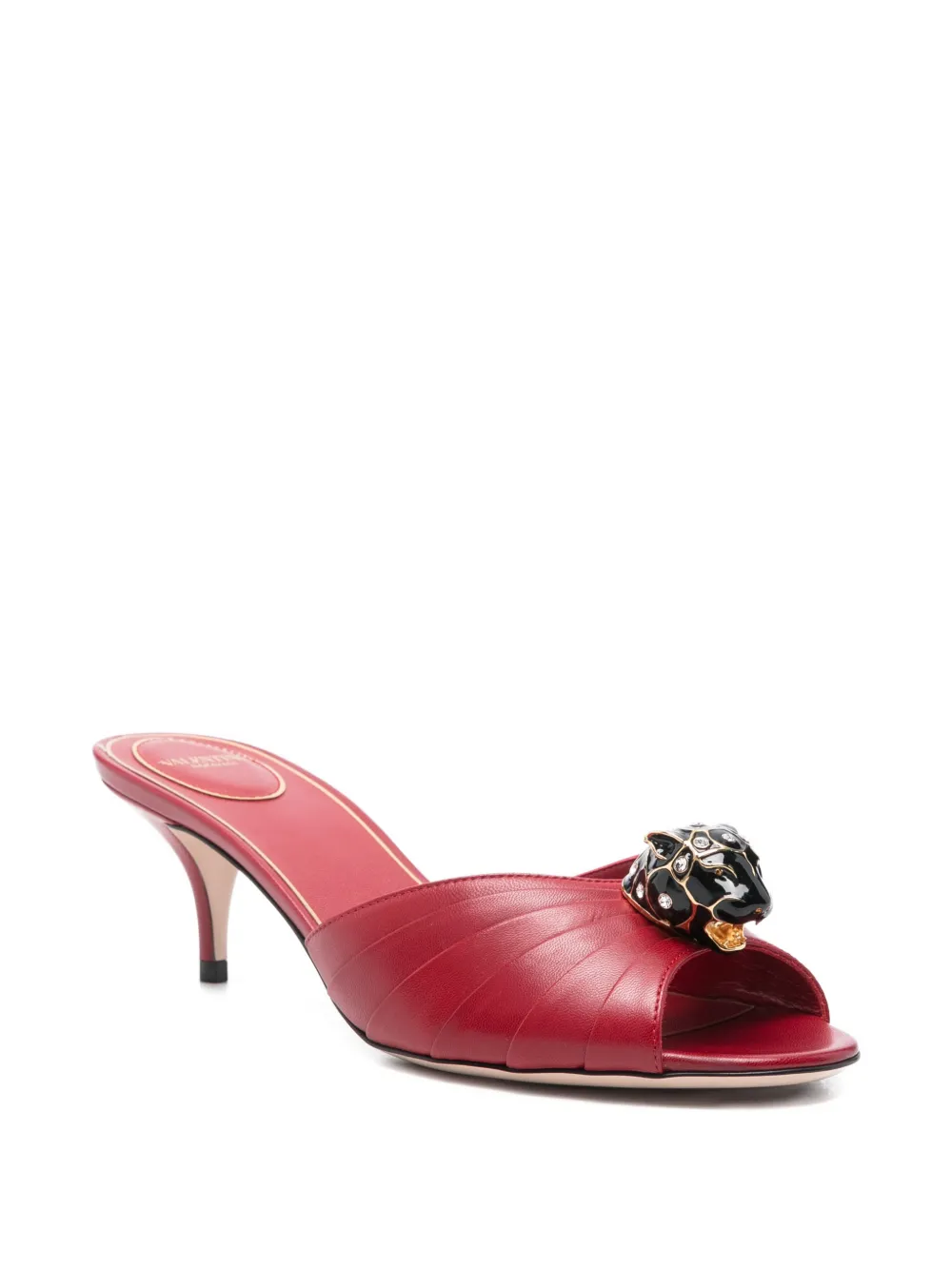 Valentino Garavani embellishment pleated sandals Rood
