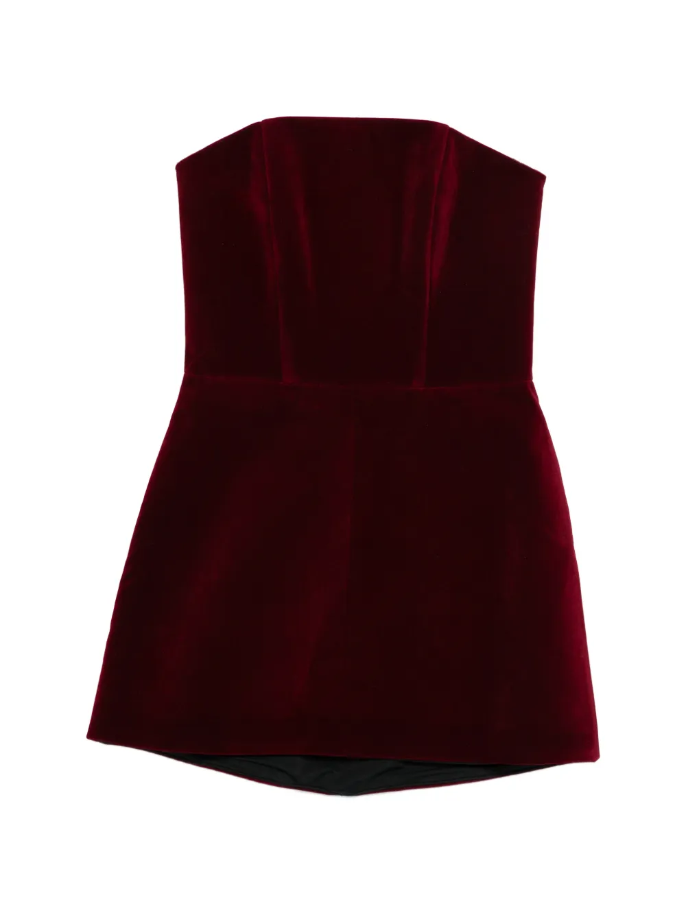 Vestiaire d'un Oiseau Libre strapless velvet mini dress - Rosso