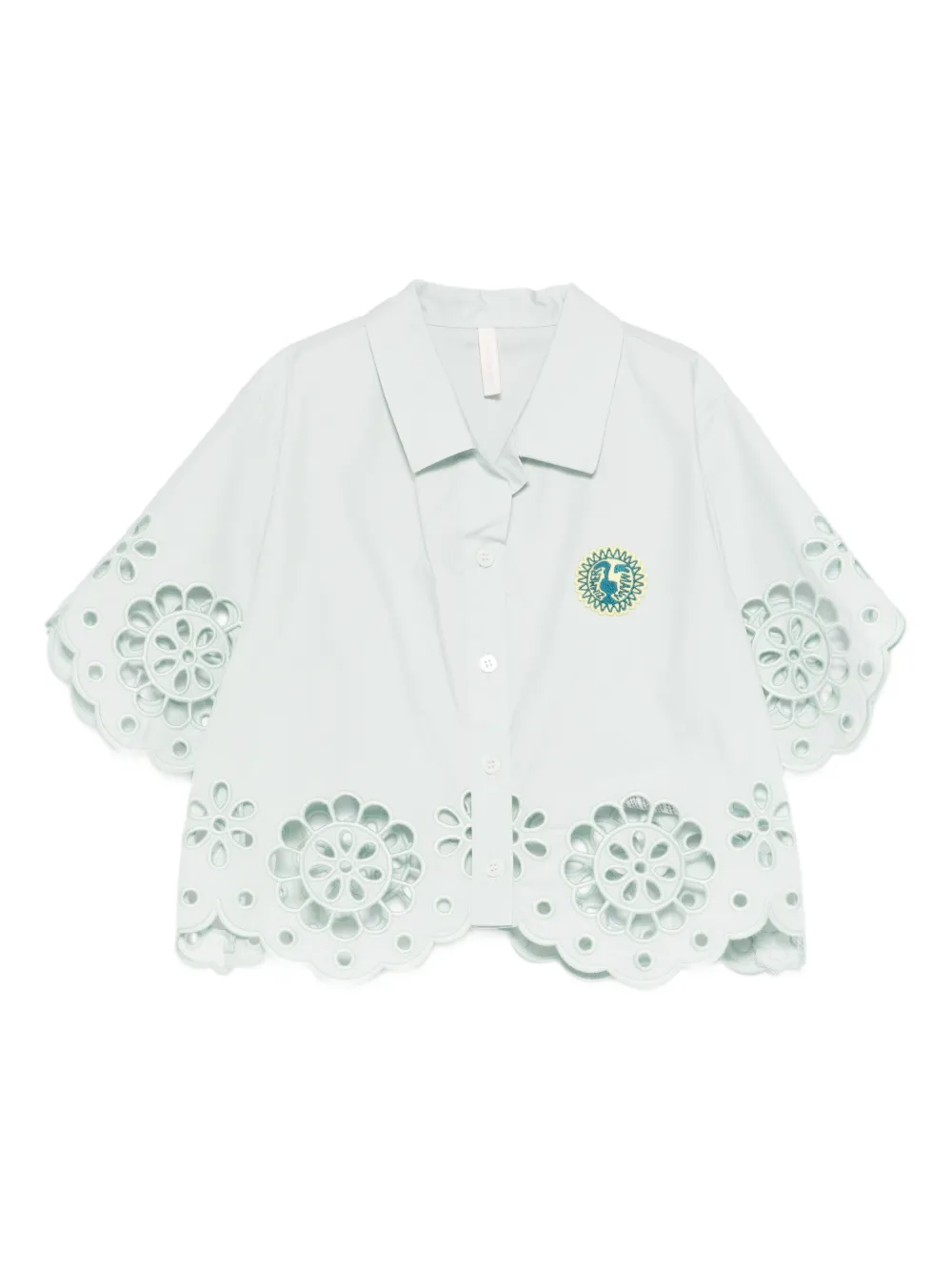 ZIMMERMANN Kids pointelle shirt - Green