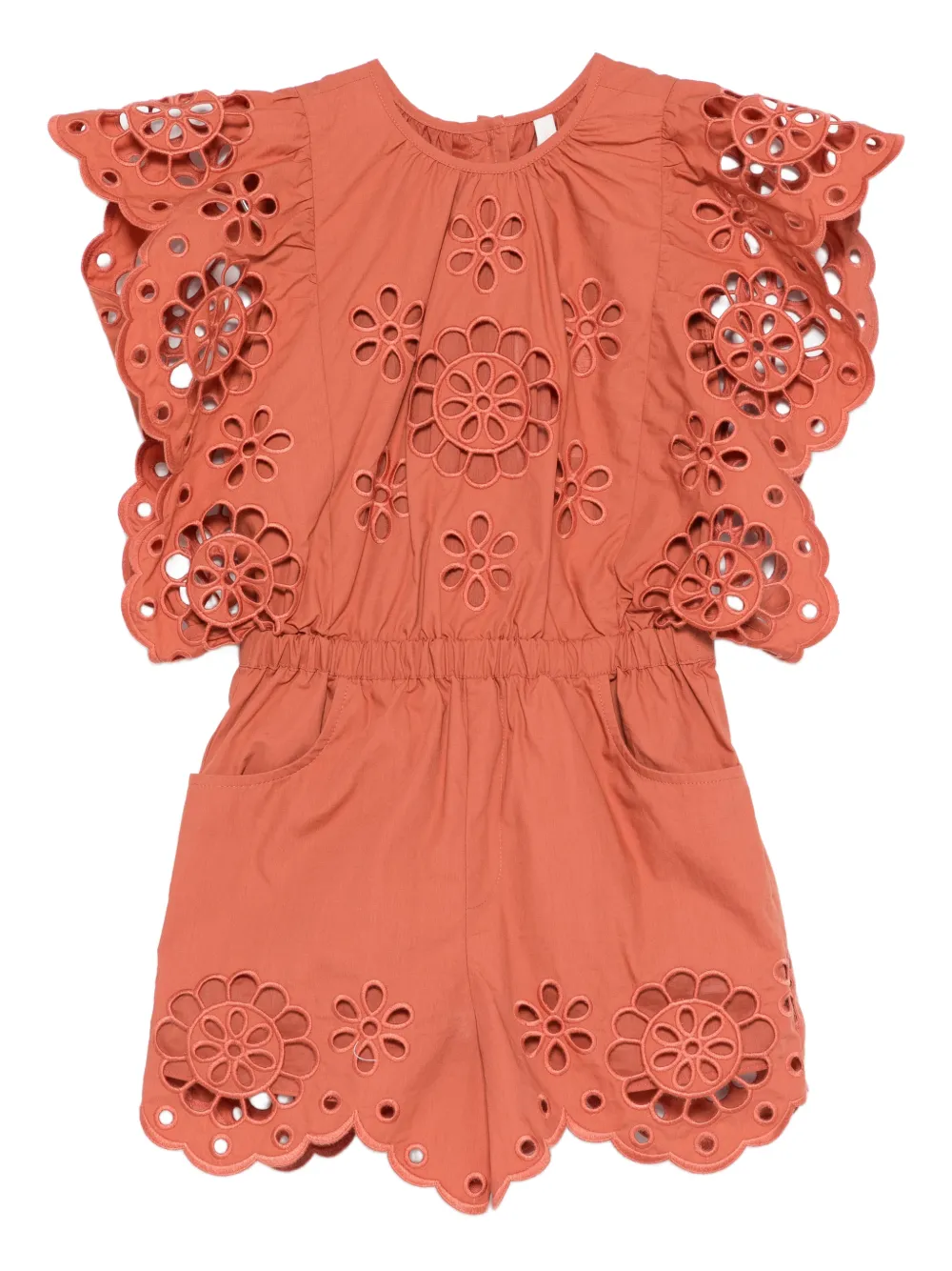 ZIMMERMANN Kids ruffled dress - Orange