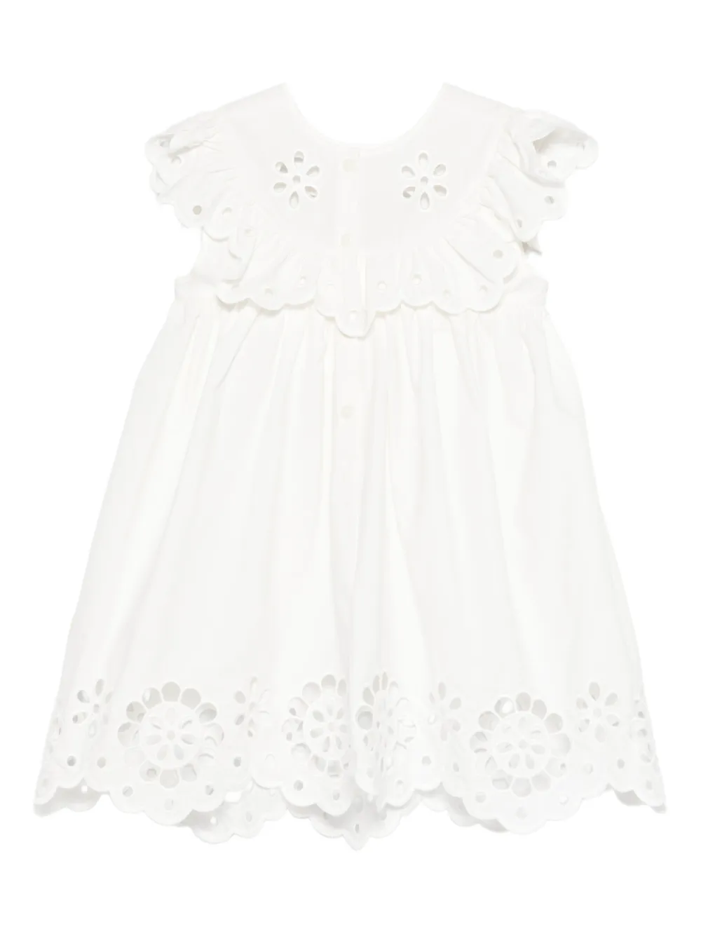  Zimmermann Kids Ruffled Dress - White 