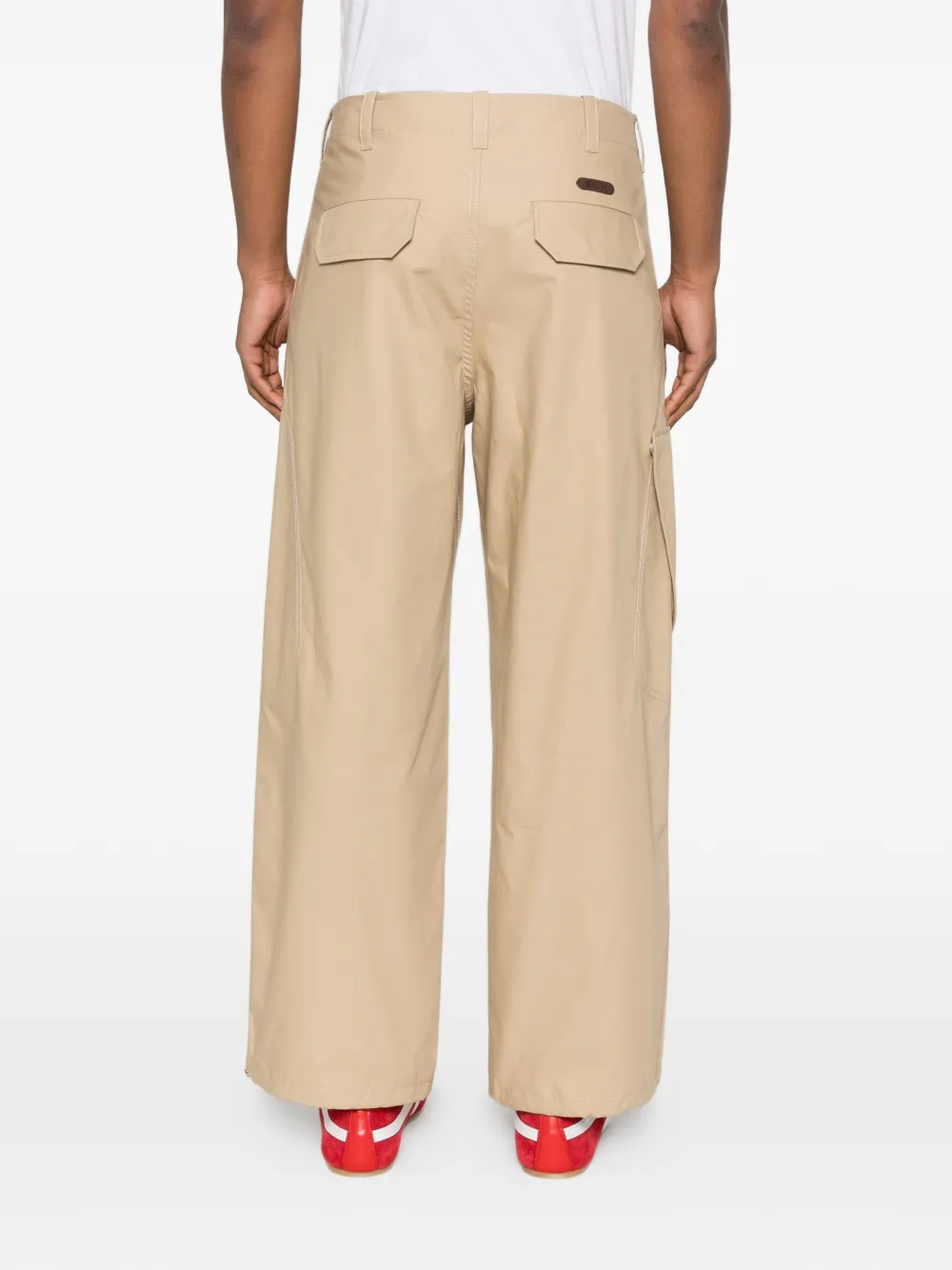 Moschino Broek met riemlussen Beige
