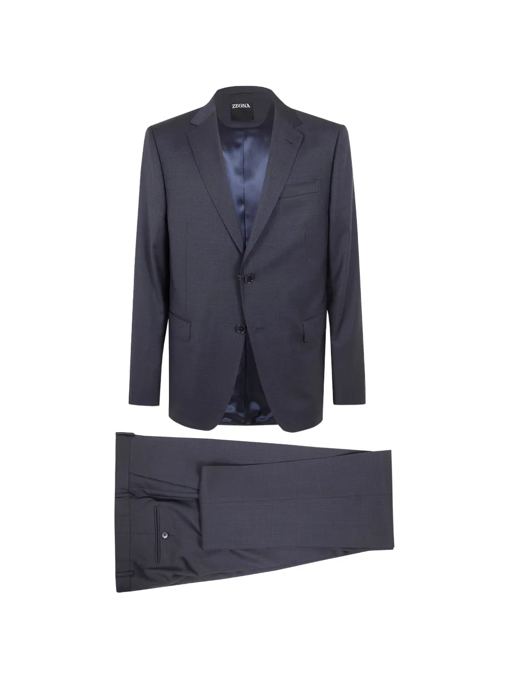 Zegna single-breasted wool suit - Nero