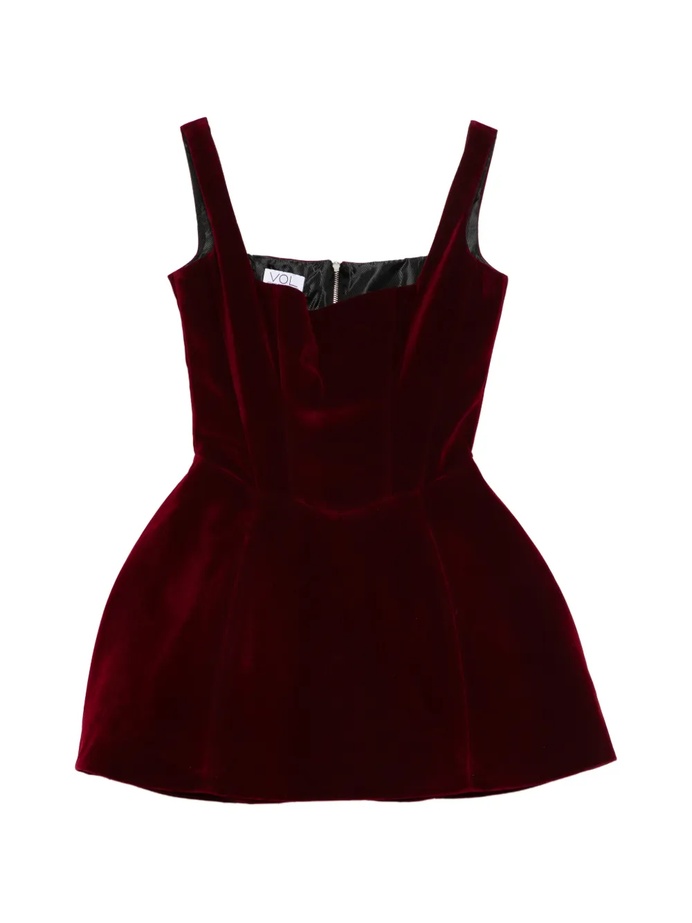 Vestiaire d'un Oiseau Libre structured velvet mini dress - Rosso