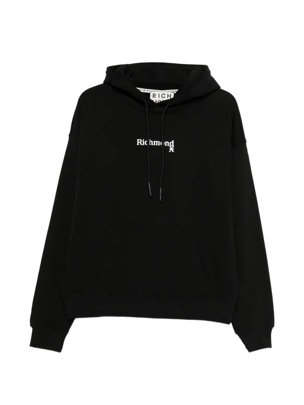 John Richmond logo hooded hoodie - Nero