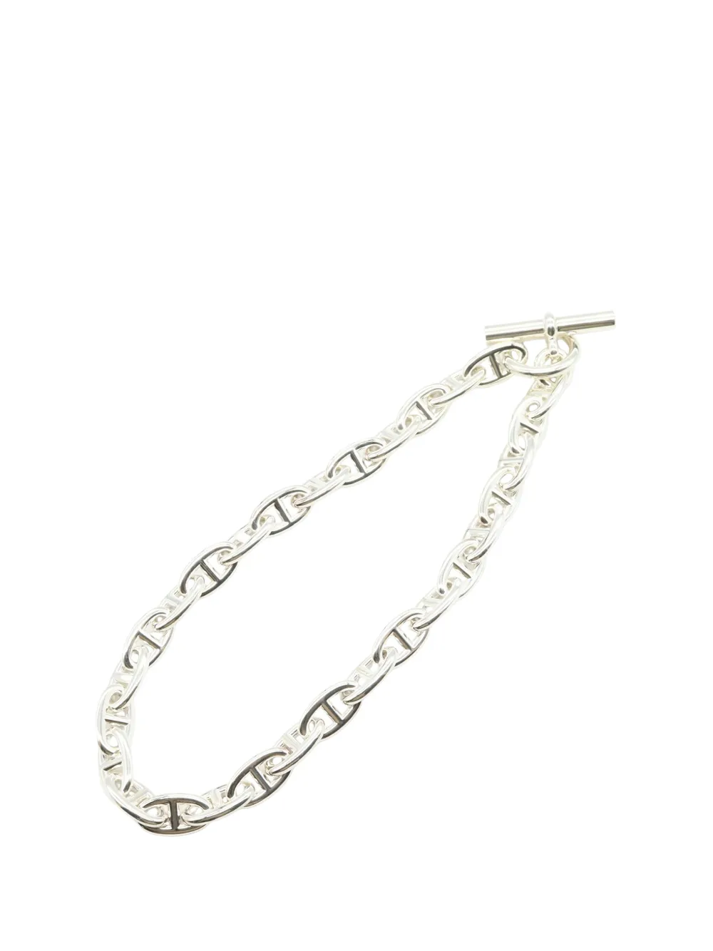 Hermès Pre-Owned 2015-2025 Large Sterling Silver Chaine d'Ancre 29 Link necklace - Argento