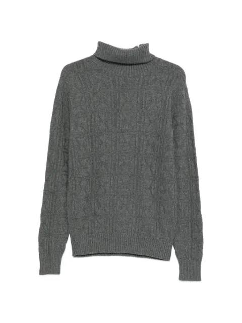 John Richmond patterned roll-neck sweater 