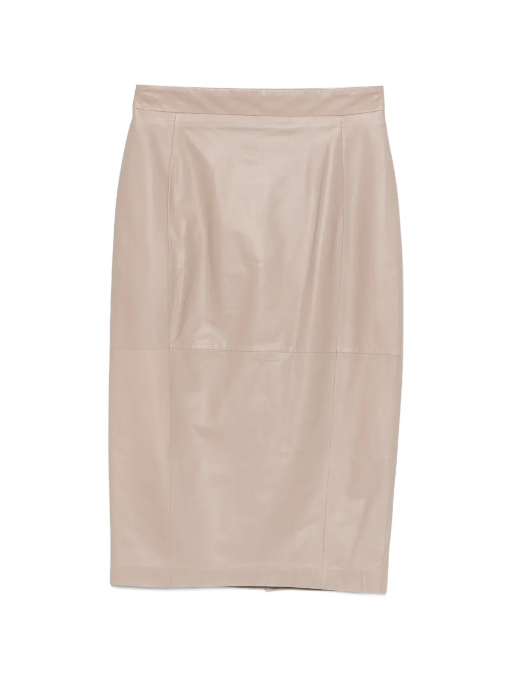 Max Mara panelled lamb leather skirt - Toni neutri