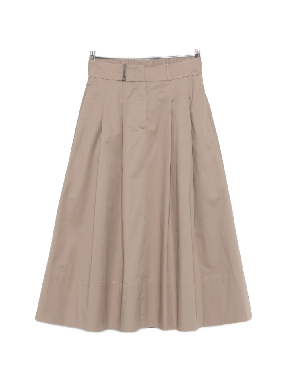 Peserico A-line pleated midi skirt - Marrone