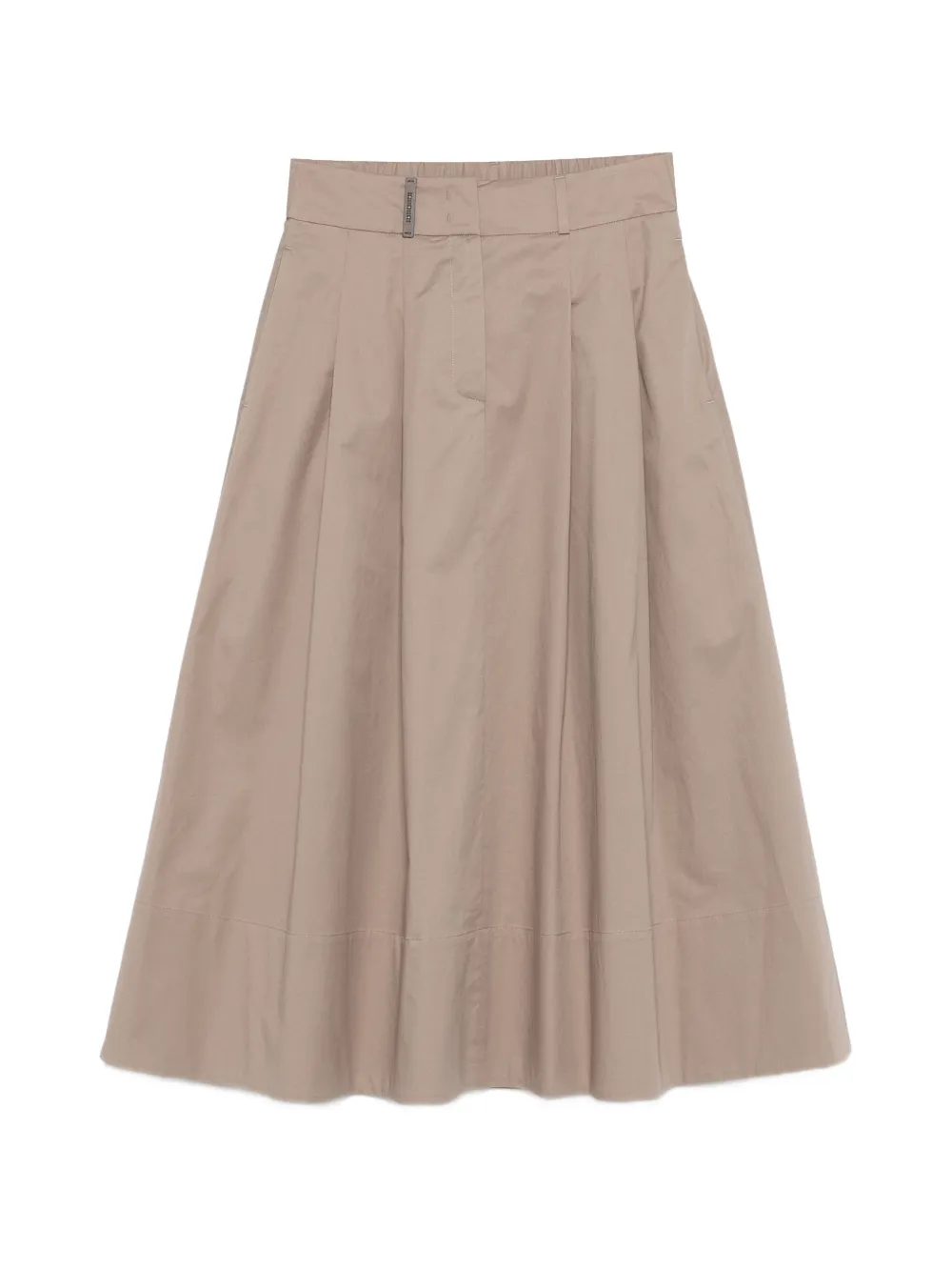 Peserico A-line pleated midi skirt - Marrone